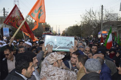 مردم گنبد کاووس از شهید گمنام دوران دفاع مقدس استقبال کردند 
